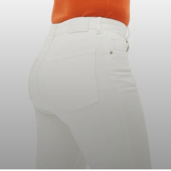 Everlane The Curvy Cheeky  Straight Leg Jeans bone White Size 25 - Picture 3 of 11